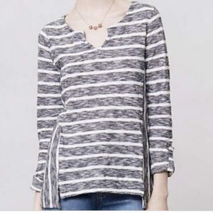 Anthropologie Postmark striped tie back top XS